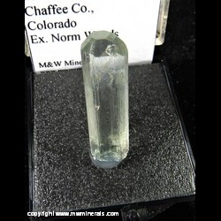 Mineral Specimen: Aquamarine Crystal from Mt. Antero, Chaffee Co., Colorado Mineral Specimen: Aquamarine Crystal from Mt. Antero, Chaffee Co., Colorado