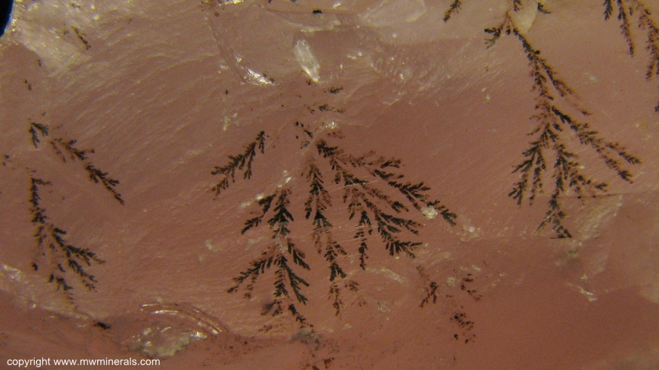 Mineral Specimen: Rose Quartz with Dendrites from Unknown Location