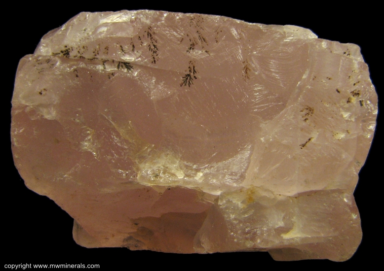 Mineral Specimen: Rose Quartz with Dendrites from Unknown Location