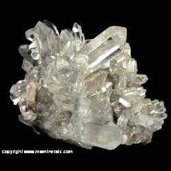 Mineral Specimen: Blue Phantom Quartz Cluster (Included Manganese Oxides) from Mt. Ida, Montgomery Co., Arkansas