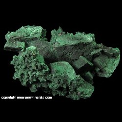 Mineral Specimen: Malachite Pseudomorph after Azurite from New Cornelai Mine, Ajo, Pima Co., Arizona