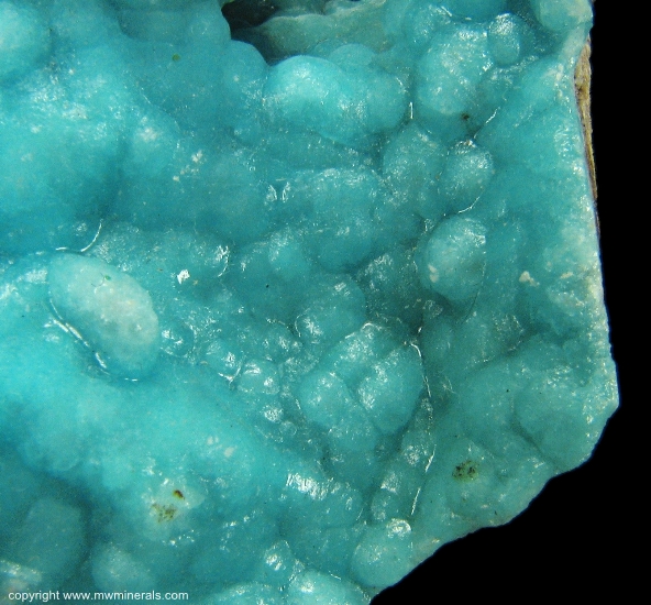 Mineral Specimen: Blue Hemimorphite with probable Kipushite from Laochang Tin Mine, Gejiu Co., Honghe Autonomous Prefecture, Yunnan Province, China