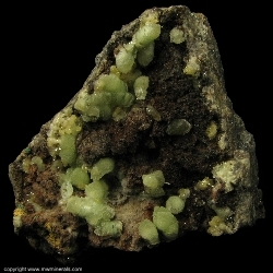 Minerals Specimen: Green Smithsonite Crystals from Berg Aukus, Grootfontein District, Otjozondjupa Region, Namibia Minerals Specimen: Green Smithsonite Crystals from Berg Aukus, Grootfontein District, Otjozondjupa Region, Namibia