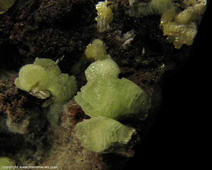 Mineral Specimen: Green Smithsonite Crystals from Berg Aukus, Grootfontein District, Otjozondjupa Region, Namibia