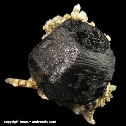 Mineral Specimen: Sphalerite, Quartz, Calcite from Nikolaevskiy Mine, Dalnegorsk, Primorsky Krai, Russia