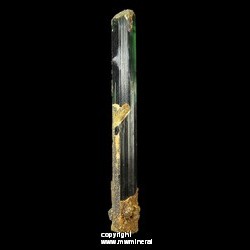 Mineral Specimen: Zanazziite on Double Terminated, Gemmy Tourmaline from Ponte do Piaui claim, Piaui valley, Taquaral, Itinga, Jequitinhona Valley, Minas Gerais, Brazil