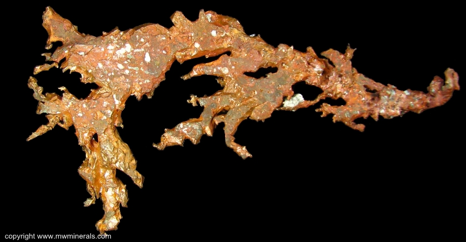 Mineral Specimen: Copper Crystals from Central Mine, Keweenaw County, Michigan, USA