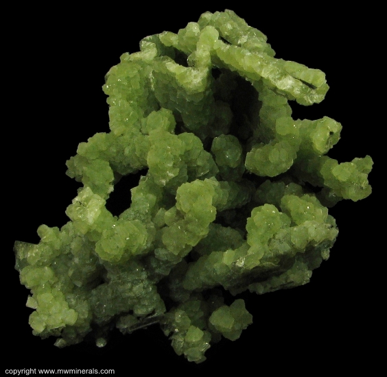 Mineral Specimen: Prehnite Casts from Lane & Sons Traprock quarries, Westfield, Hampden County, Massachusetts, USA