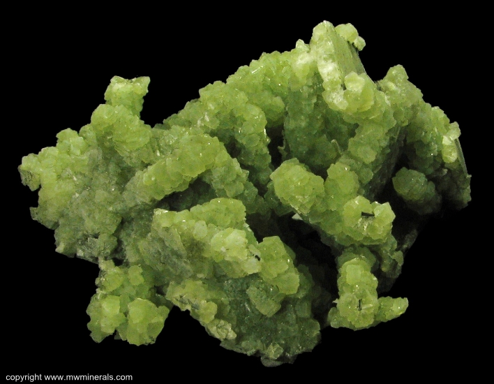 Mineral Specimen: Prehnite Casts from Lane & Sons Traprock quarries, Westfield, Hampden County, Massachusetts, USA