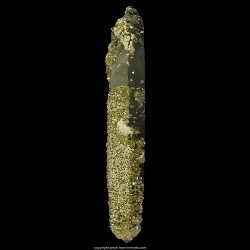 Minerals Specimen: Double Terminated Quartz with Included Cassiterite Covered with Siderite and Dolomite from Panasqueira Mines, Panasqueira, Covilha, Castelo Branco District, Portugal