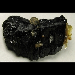 Minerals Specimen: Schorl Tourmaline with Muscovite from Sapucaia Mine, Sapucaia do Norte, Galileia, Doce valley, Minas Gerais, Brazil