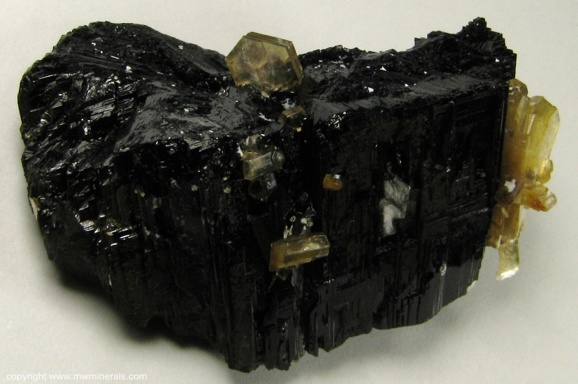 Mineral Specimen: Schorl Tourmaline with Muscovite from Sapucaia Mine, Sapucaia do Norte, Galileia, Doce valley, Minas Gerais, Brazil