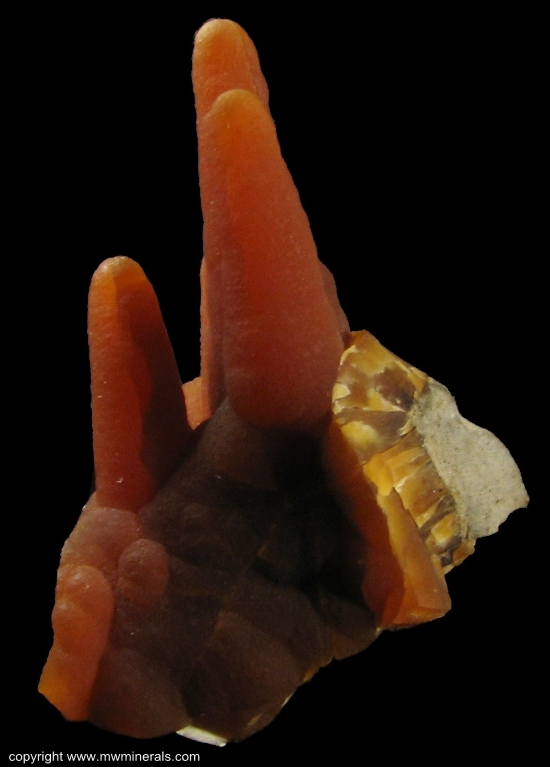 Mineral Specimen: Calcite Stalactites from Alzada, Carter County, Montana