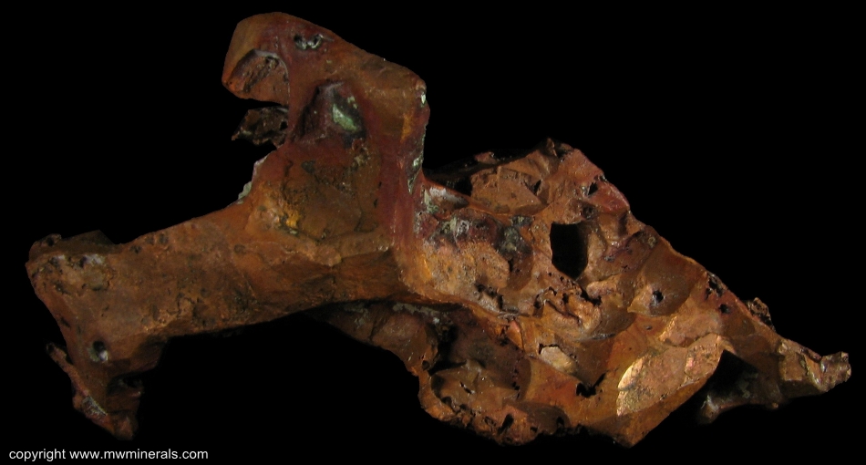 Mineral Specimen: Copper Crystals from Quincy Mine, Quincy Hill, Houghton County, Michigan, USA