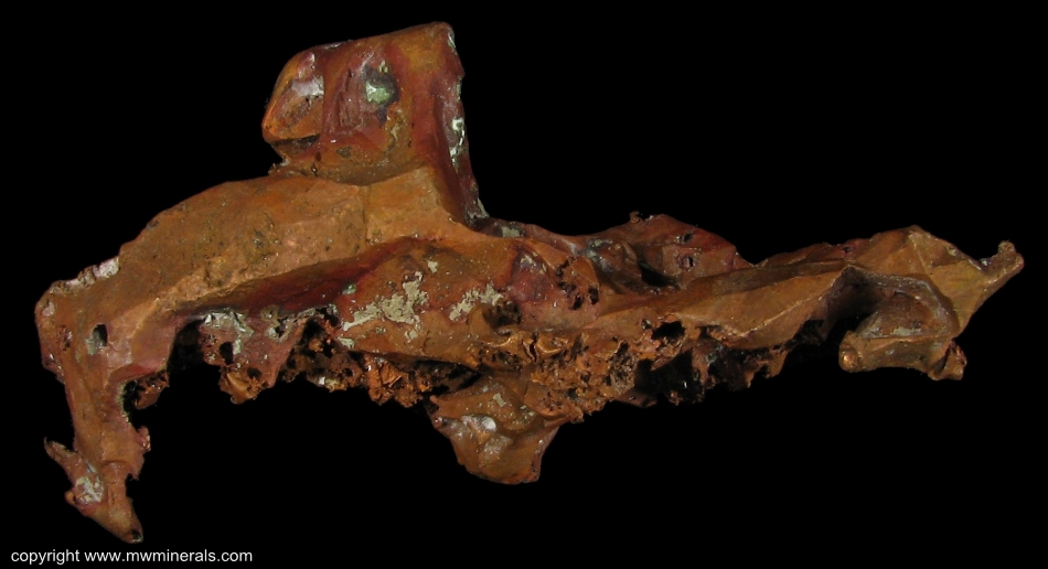 Mineral Specimen: Copper Crystals from Quincy Mine, Quincy Hill, Houghton County, Michigan, USA