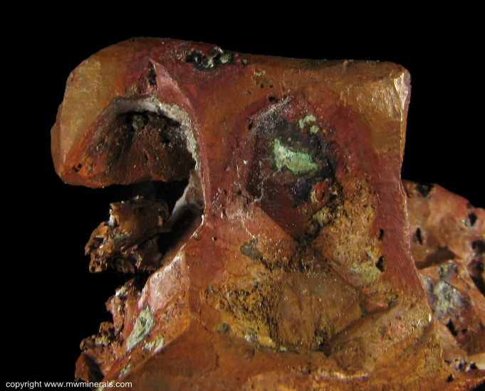 Mineral Specimen: Copper Crystals from Quincy Mine, Quincy Hill, Houghton County, Michigan, USA