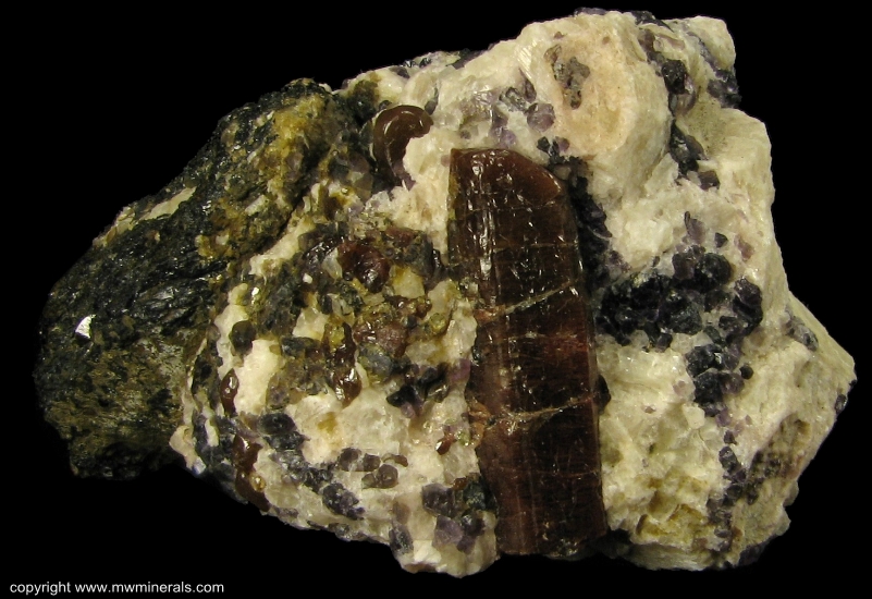 Mineral Specimen: Fluorapatite, Fluorite, Apatite from Cardiff Uranium Mine, Cardiff Township, Haliburton County, Ontario, Canada