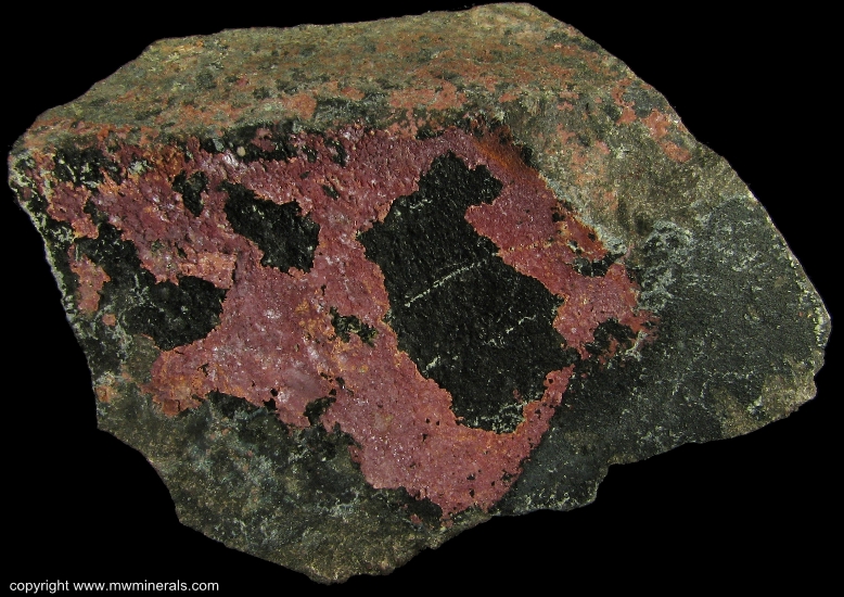 Mineral Specimen: Seam Copper on Basalt from Osceola No. 5, Osceola Mine, Osceola, Houghton Co., Michigan, USA