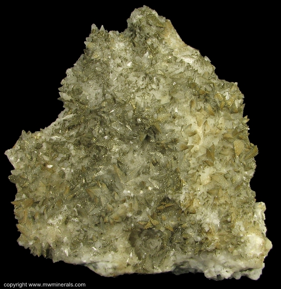 Mineral Specimen: Pyrite on Dog Tooth Calcite from Idarado Mine, Telluride, Ouray District, San Miguel Co., Colorado, USA