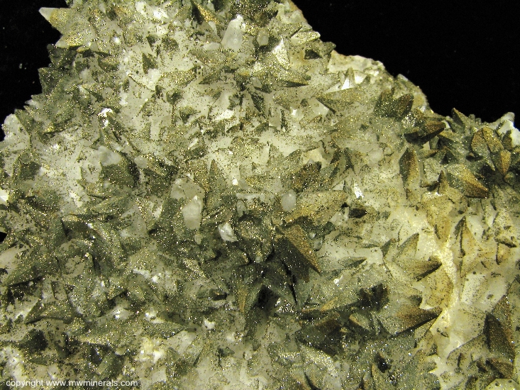 Mineral Specimen: Pyrite on Dog Tooth Calcite from Idarado Mine, Telluride, Ouray District, San Miguel Co., Colorado, USA