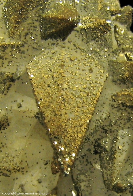 Mineral Specimen: Pyrite on Dog Tooth Calcite from Idarado Mine, Telluride, Ouray District, San Miguel Co., Colorado, USA