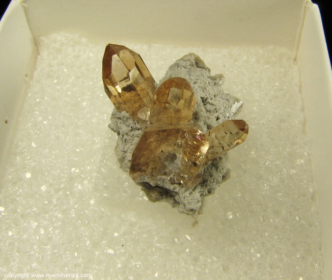 Mineral Specimen: Topaz on Rhyolite from Thomas Range, Juab County, Utah