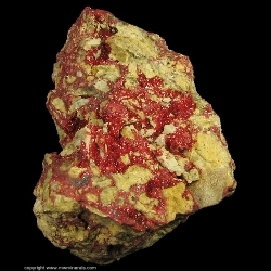 Minerals Specimen: Cuprite variety Chalcotrichite from Bagdad Mine, Bagdad, Eureka District, Yavapai County, Arizona, USA