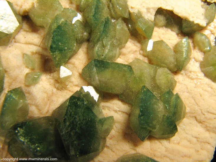 Mineral Specimen: Hydroxylapatite on Microcline from Sapo mine, Ferruginha, Conselheiro Pena, Doce valley, Minas Gerais, Brazil