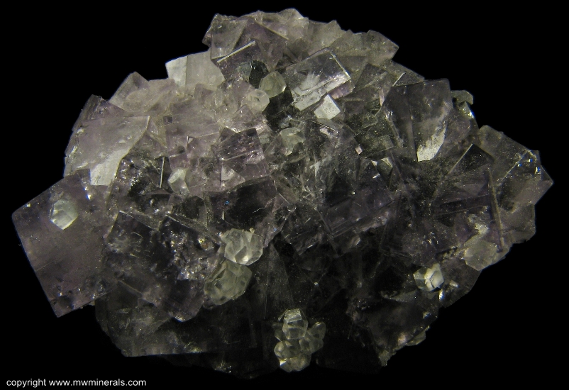 Mineral Specimen: Fluorite with Calcite and Galena from Blackdene Mine, Ireshopeburn, Weardale, North Pennines, Co. Durham, England, UK