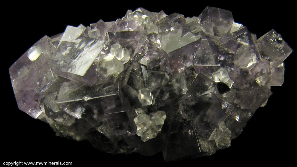 Mineral Specimen: Fluorite with Calcite and Galena from Blackdene Mine, Ireshopeburn, Weardale, North Pennines, Co. Durham, England, UK
