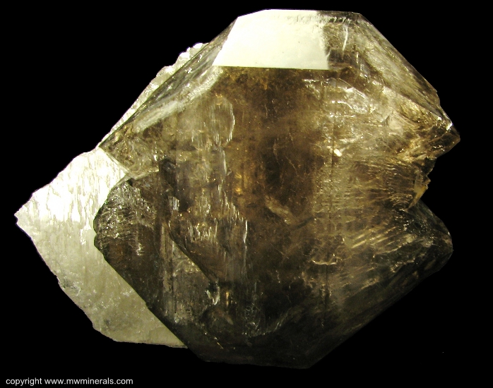 Mineral Specimen: Double Terminated Smoky Quartz from Pitorra claim, Laranjeiras, Galileia, Doce valley, Minas Gerais, Brazil