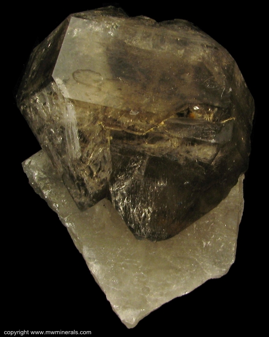 Mineral Specimen: Double Terminated Smoky Quartz from Pitorra claim, Laranjeiras, Galileia, Doce valley, Minas Gerais, Brazil