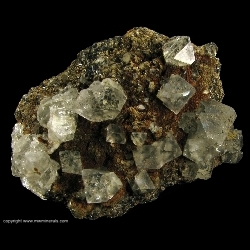 Minerals Specimen: Clear Ochtahedral Fluorite from Dal'negorsk, Primorskiy Kray, Far-Eastern Region, Russia