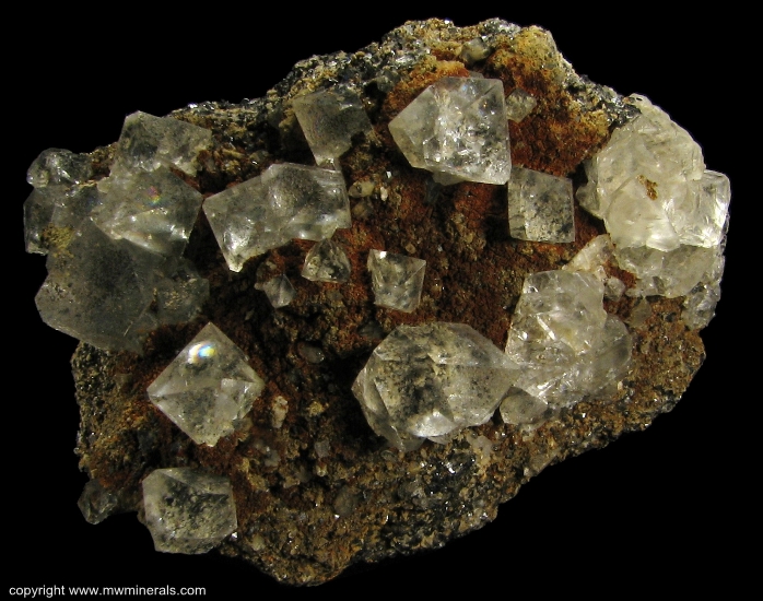 Mineral Specimen: Clear Ochtahedral Fluorite from Dal'negorsk, Primorskiy Kray, Far-Eastern Region, Russia