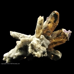 Minerals Specimen: Topaz with Fluorite from Topaz Mountain, Thomas Range, Juab County, Utah, USA Minerals Specimen: Topaz with Fluorite from Topaz Mountain, Thomas Range, Juab County, Utah, USA