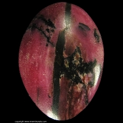 Mineral Specimen: Rhodonite Cabochon from Brazil Mineral Specimen: Rhodonite Cabochon from Brazil