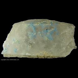 Minerals Specimen: Papagoite included in Quartz from Messina mine, Messina District, Limpopo Province, South Africa