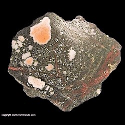 Minerals Specimen: Datolite in Basalt with Microcline from Flint Steel Mine, Ontonagon County, Michigan, USA Minerals Specimen: Datolite in Basalt with Microcline from Flint Steel Mine, Ontonagon County, Michigan, USA