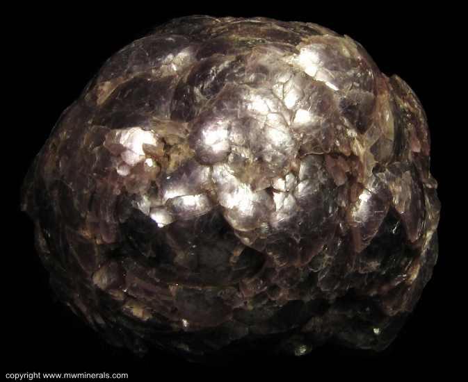 Mineral Specimen: Ball Lepidolite from Governador Valadares, Doce valley, Minas Gerais, Brazil