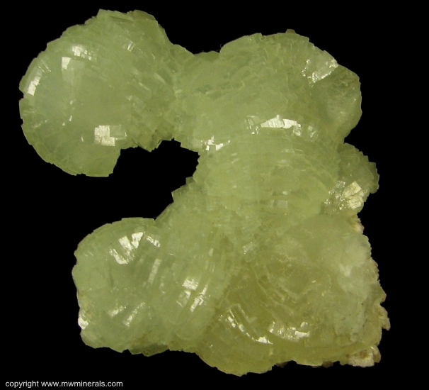 Mineral Specimen: Prehnite from Lower New Street quarry, Paterson, Passaic Co., New Jersey, USA