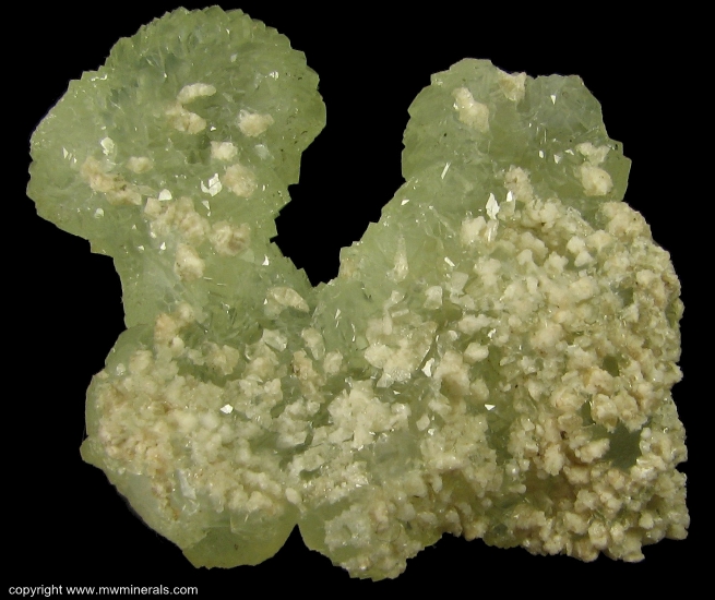 Mineral Specimen: Prehnite from Lower New Street quarry, Paterson, Passaic Co., New Jersey, USA