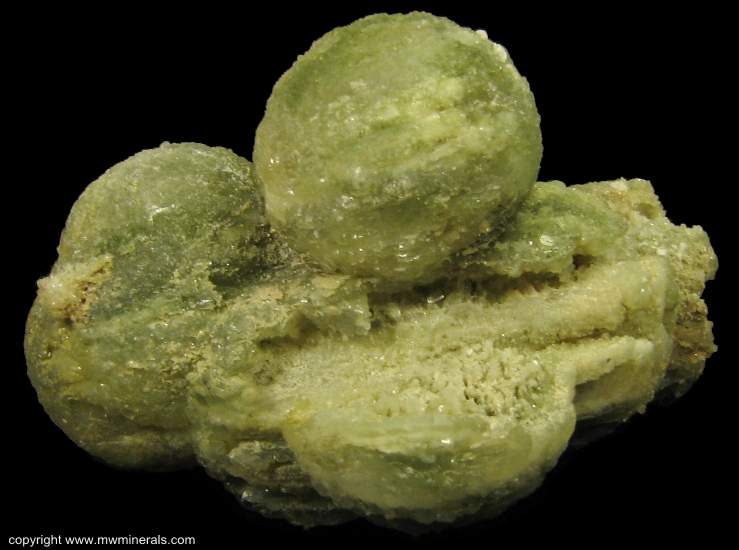 Mineral Specimen: Ball Prehnite from Lower New Street quarry, Paterson, Passaic Co., New Jersey, USA