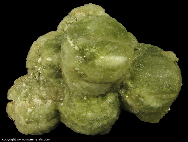 Mineral Specimen: Ball Prehnite from Lower New Street quarry, Paterson, Passaic Co., New Jersey, USA
