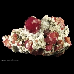 Minerals Specimen: Grossular Garnet variety: Raspberry from Sierra de Cruces, Mun. de Sierra Mojada, Coahuila, Mexico