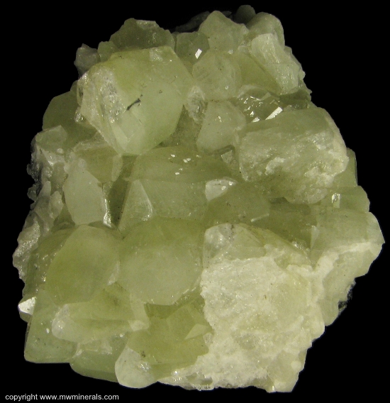 Mineral Specimen: Datolite Crystals from Lane & Sons Traprock quarries, Westfield, Hampden County, Massachusetts, USA