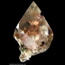 Minerals Specimen: Copper inclusions in Calcite from Franklin Mine, Quincy Hill, Houghton County, Michigan, USA