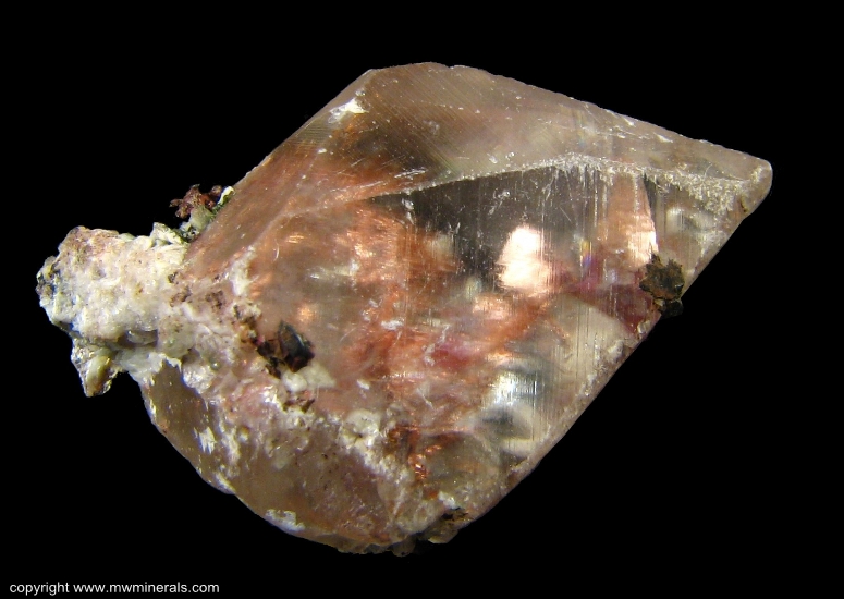 Mineral Specimen: Copper inclusions in Calcite from Franklin Mine, Quincy Hill, Houghton County, Michigan, USA