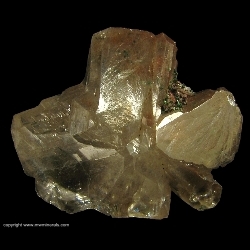 Minerals Specimen: Cerussite Sixling Twin with Included Malachite from Tsumeb, Namibia
