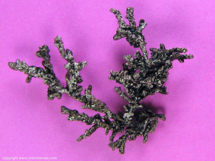 Mineral Specimen: Silver Crystals from White Pine Mine, White Pine, Ontonagon County, Michigan, USA