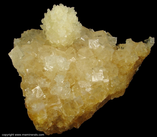 Mineral Specimen: Two Generations of Halite crystals from Kramer Borate deposit, Boron, Kramer District, Kern Co., California, USA